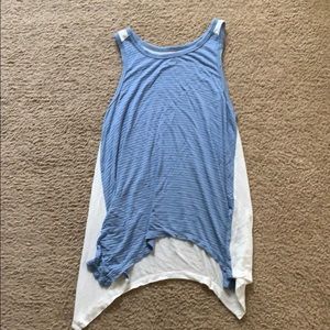 Blue & white tank top